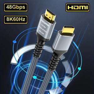 Planet Gates 8K Hdmi Cable / 1.65FT-0.5M / China CYANMI HDMI 8K Cable for Xiaomi TV Box PS5 USB HUB Ultra High Speed Certified 8K@60Hz HDMI 2.1 Cable 48Gbps eARC Dolby Vision HD