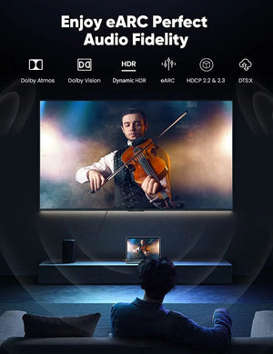 Planet Gates 8K Hdmi Cable / 1.65FT-0.5M / China CYANMI HDMI 8K Cable for Xiaomi TV Box PS5 USB HUB Ultra High Speed Certified 8K@60Hz HDMI 2.1 Cable 48Gbps eARC Dolby Vision HD