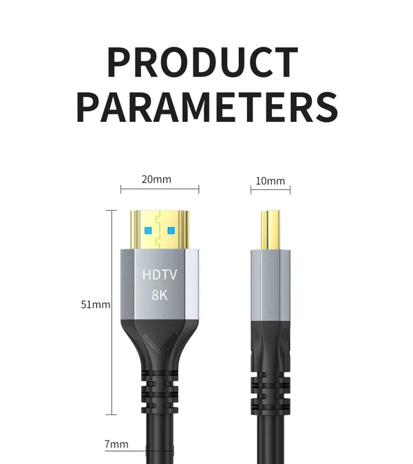 Planet Gates 8K Hdmi Cable / 5M / CHINA 8K HDMI 2.1 Cable 4K@120Hz 8K@60Hz 48Gbps EARC ARC HDCP Ultra High Speed HDR For RTX Video Cable PC Laptop Projector HD TV PS5