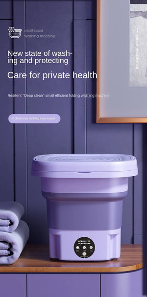 Planet Gates 8L Portable Small Foldable Washing Machine with Spin Dryer For Socks Underwear Panties Washer Household Mini Washing Machine