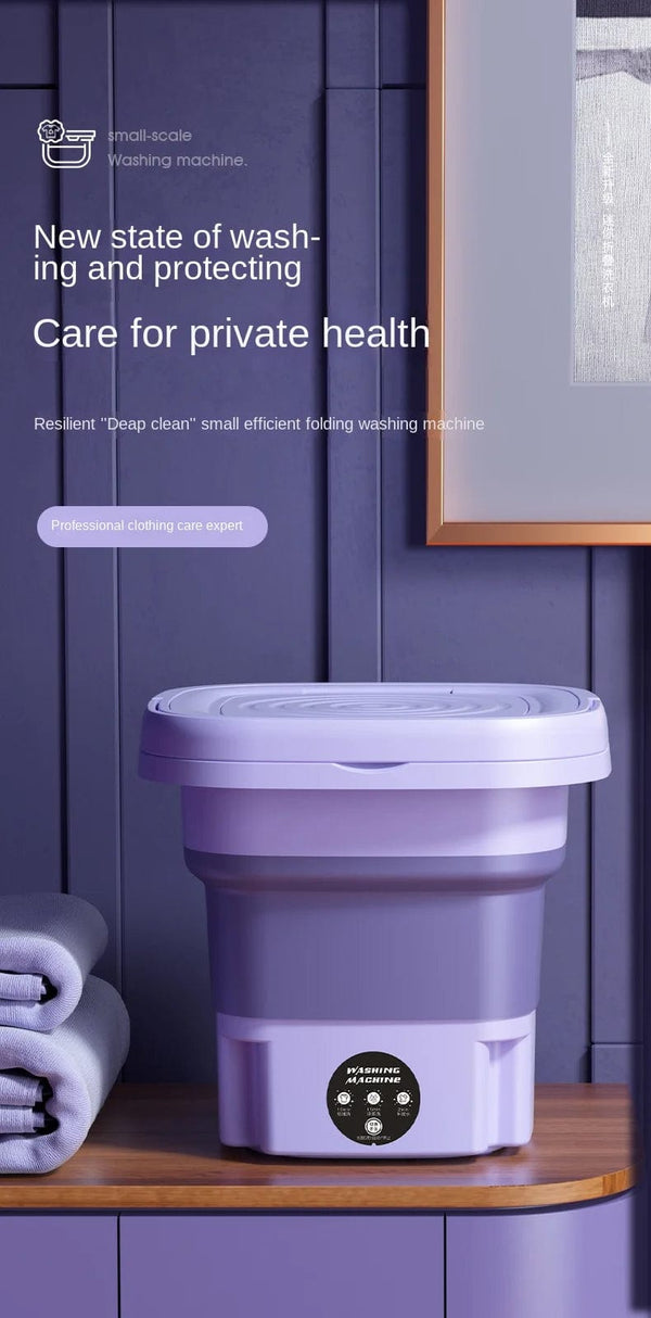 Planet Gates 8L Portable Small Foldable Washing Machine with Spin Dryer For Socks Underwear Panties Washer Household Mini Washing Machine