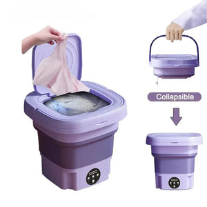 Planet Gates 8L Portable Small Foldable Washing Machine with Spin Dryer For Socks Underwear Panties Washer Household Mini Washing Machine