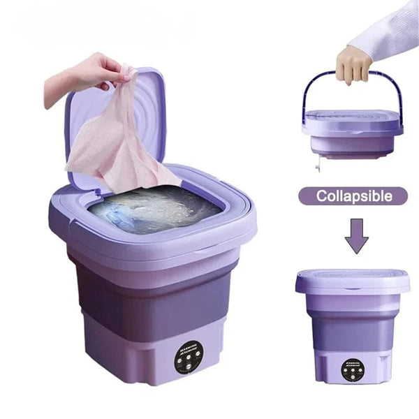 Planet Gates 8L Portable Small Foldable Washing Machine with Spin Dryer For Socks Underwear Panties Washer Household Mini Washing Machine