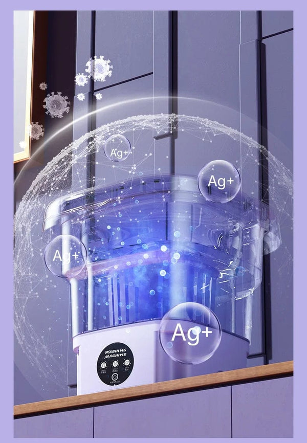 Planet Gates 8L Portable Small Foldable Washing Machine with Spin Dryer For Socks Underwear Panties Washer Household Mini Washing Machine