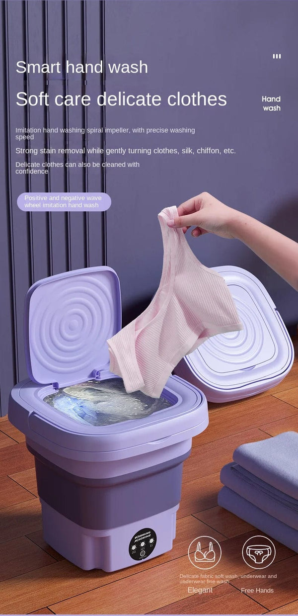 Planet Gates 8L Portable Small Foldable Washing Machine with Spin Dryer For Socks Underwear Panties Washer Household Mini Washing Machine