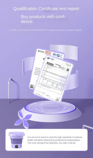 Planet Gates 8L Portable Small Foldable Washing Machine with Spin Dryer For Socks Underwear Panties Washer Household Mini Washing Machine