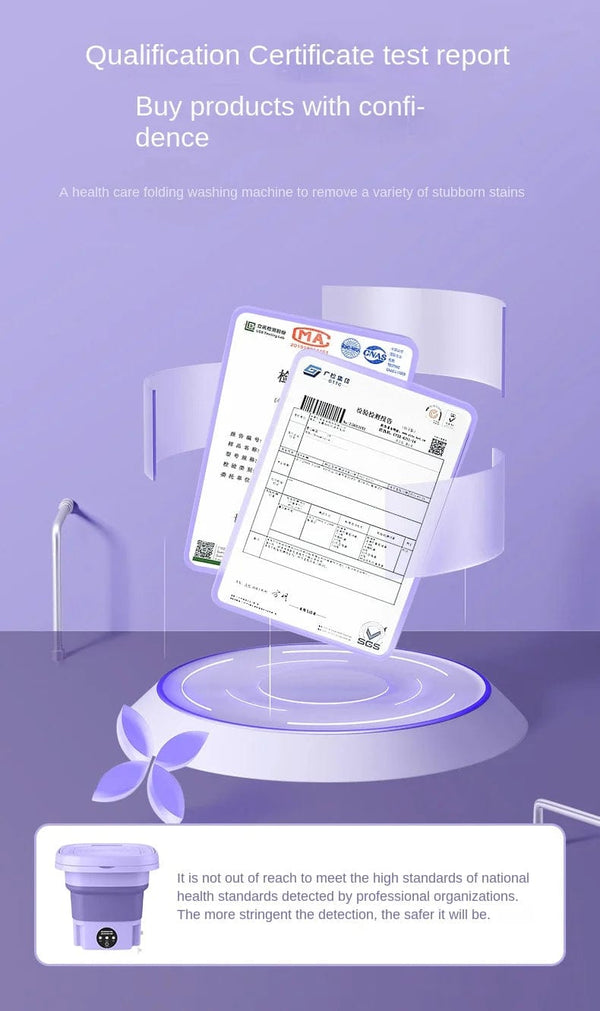 Planet Gates 8L Portable Small Foldable Washing Machine with Spin Dryer For Socks Underwear Panties Washer Household Mini Washing Machine