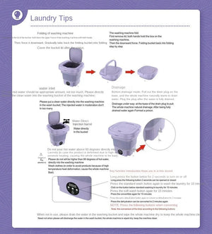 Planet Gates 8L Portable Small Foldable Washing Machine with Spin Dryer For Socks Underwear Panties Washer Household Mini Washing Machine
