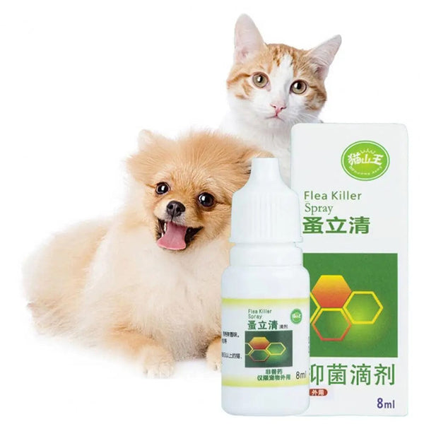 Planet Gates 8ML New Arriva Pet Dog Anti-flea Mites Ticks Drops Puppy Kitten Treatment Pest Flea Spray