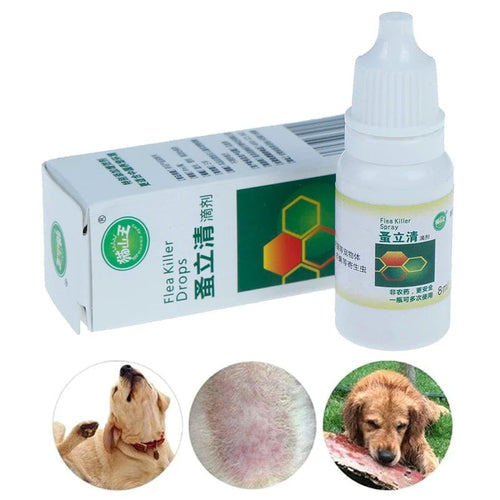 Planet Gates 8ml Pets Dog Cat Anti-flea Drops Insecticide Flea Lice Insect Killer Liquid Insect Killer Spray For Pet Dog Puppy Cat
