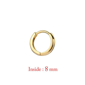 Planet Gates 8mm-gold-1pc Single Minimal Gold Color Tiny Cartilage Hoop Earrings Glossy Earring Piercing Accessory Trendy Small Huggie Women Hoops For Men