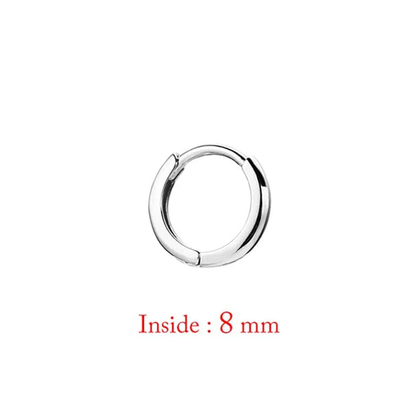 Planet Gates 8mm-silver-1pc Single Minimal Gold Color Tiny Cartilage Hoop Earrings Glossy Earring Piercing Accessory Trendy Small Huggie Women Hoops For Men