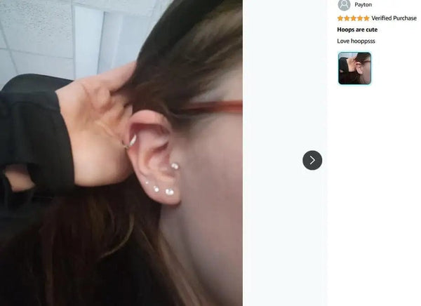 Planet Gates 8mm / silver 925 Sterling Silver Small Hoop Earrings Zirconia Huggie 14K Gold Plated Cartilage Piercing Ear Cuff Tiny Earrings for Women Men