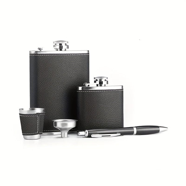 Planet Gates 8oz 1pc, 8oz Hip Flask, Stainless Steel Liquor Flask, Portable Drinking Bottle, For Scotch Bourbon, Whisky, Cognac, Vodka, Gin Tequila Liquor, Travel Accessories, Home Kitchen Items, Unique Gifts For Men, Father's Day Gifts