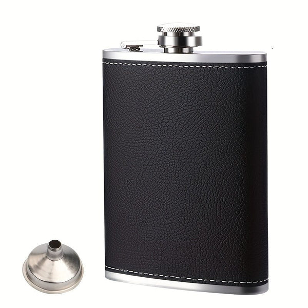 Planet Gates 8oz 1pc, 8oz Hip Flask, Stainless Steel Liquor Flask, Portable Drinking Bottle, For Scotch Bourbon, Whisky, Cognac, Vodka, Gin Tequila Liquor, Travel Accessories, Home Kitchen Items, Unique Gifts For Men, Father's Day Gifts