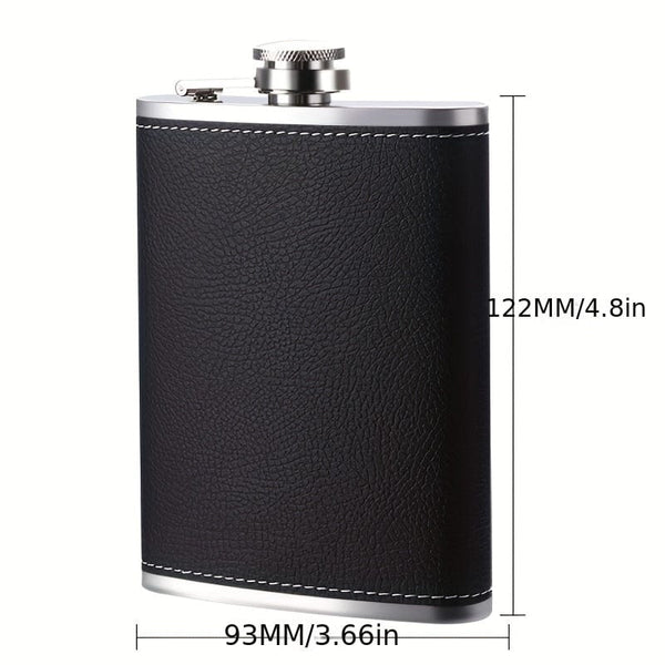Planet Gates 8oz 1pc, 8oz Hip Flask, Stainless Steel Liquor Flask, Portable Drinking Bottle, For Scotch Bourbon, Whisky, Cognac, Vodka, Gin Tequila Liquor, Travel Accessories, Home Kitchen Items, Unique Gifts For Men, Father's Day Gifts