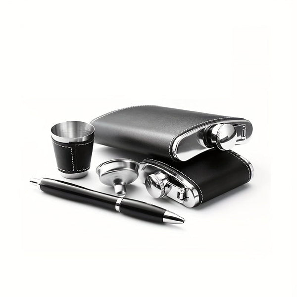 Planet Gates 8oz 1pc, 8oz Hip Flask, Stainless Steel Liquor Flask, Portable Drinking Bottle, For Scotch Bourbon, Whisky, Cognac, Vodka, Gin Tequila Liquor, Travel Accessories, Home Kitchen Items, Unique Gifts For Men, Father's Day Gifts