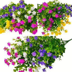 Planet Gates 8Pack 8Pack Fake Flowers No Fade UV Resistant Lifelike Artificial Plastic Flowers Faux Plants for Hanging Planters Outside Porch Window Box Wedding Indoor Outdoor Home Décor