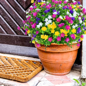 Planet Gates 8Pack 8Pack Fake Flowers No Fade UV Resistant Lifelike Artificial Plastic Flowers Faux Plants for Hanging Planters Outside Porch Window Box Wedding Indoor Outdoor Home Décor
