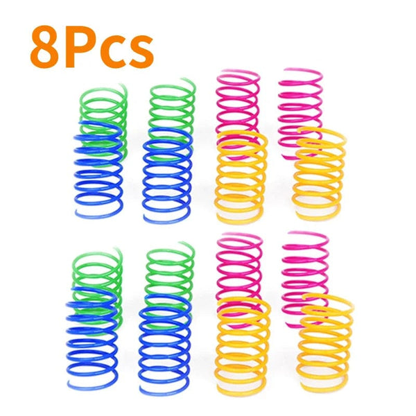 Planet Gates 8pc Kitten Coil Spiral Springs Cat Toys Interactive  Gauge Cat Spring Toy Colorful Springs Cat Pet Toy Pet Products