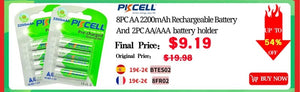 Planet Gates 8PC PKCELL AAA Battery 1.2V NiMH AAA Rechargeable Batteries 1000mah aaa Clock Toys mouse battery And 2PC AAA/AA Battery Holder