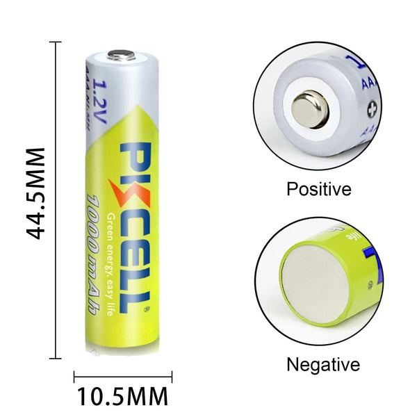 Planet Gates 8PC PKCELL AAA Battery 1.2V NiMH AAA Rechargeable Batteries 1000mah aaa Clock Toys mouse battery And 2PC AAA/AA Battery Holder