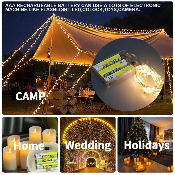 Planet Gates 8PC PKCELL AAA Battery 1.2V NiMH AAA Rechargeable Batteries 1000mah aaa Clock Toys mouse battery And 2PC AAA/AA Battery Holder