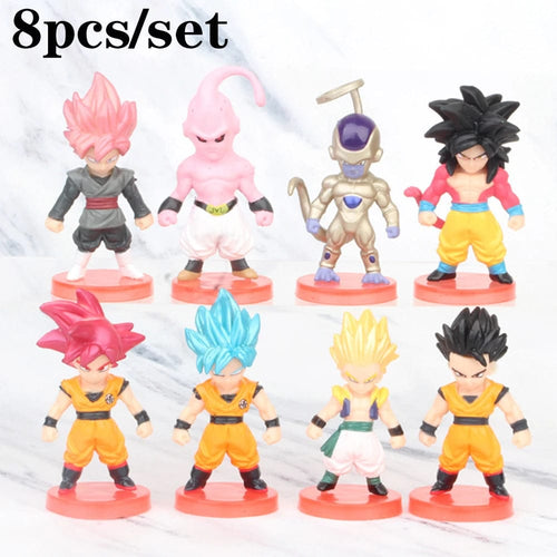 Planet Gates 8pcs 8-21PCS Dragon Ball Z Set Super Son Goku Vegeta Broly Buu Action Figure Anime Figurines Ultra Instinct Model Gifts Toys