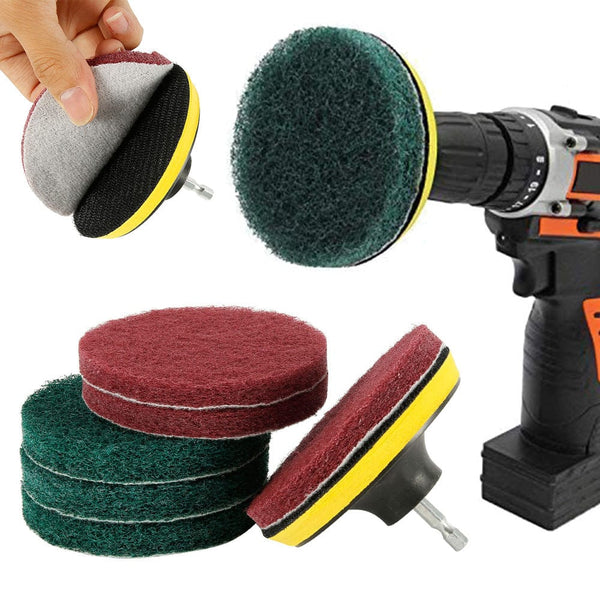 Planet Gates 8pcs 8pcs, Powerful Tile Scrubber Brush for Bathroom, Floor, and Tub Cleaning - Includes Scouring Pads and Cleaning Kit - Essential Apartment and College Dorm Supplies