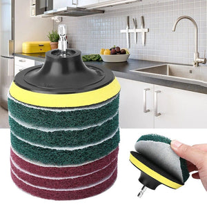 Planet Gates 8pcs 8pcs, Powerful Tile Scrubber Brush for Bathroom, Floor, and Tub Cleaning - Includes Scouring Pads and Cleaning Kit - Essential Apartment and College Dorm Supplies