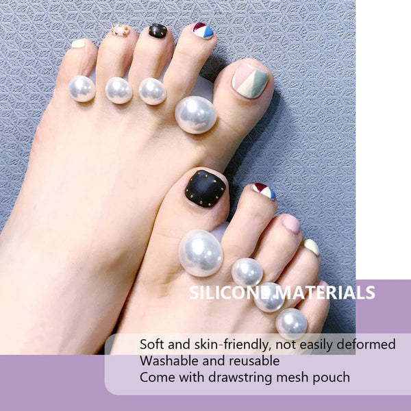 Planet Gates 8Pcs Cute Soft Silicone Toe Separator for Nail Polish, Set of Toe Spacers for Feet Apply Nail Polish During Pedicure