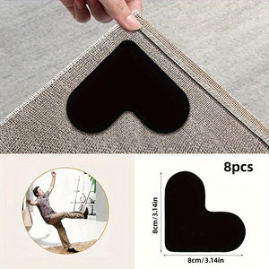 Planet Gates 8pcs Love 4pcs High-quality Anti Slip And Anti Drilling Carpet Stickers Are Suitable For Living Room, Dining Room, Bathroom Carpets, Ceramic Tiles, And Wooden Floor Areas To Prevent Carpet Movement And Rolling. Novelty Item! !!!