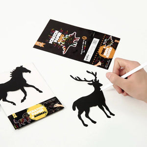 Planet Gates 8Pcs Magic Scratch Drawing Paper DIY Scratch Art Bookmark Kids Drawing Toys Painting Book Creative Card Sticker Educational Toys