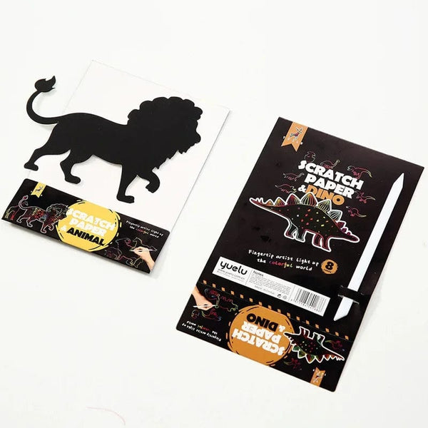 Planet Gates 8Pcs Magic Scratch Drawing Paper DIY Scratch Art Bookmark Kids Drawing Toys Painting Book Creative Card Sticker Educational Toys