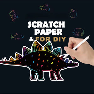 Planet Gates 8Pcs Magic Scratch Drawing Paper DIY Scratch Art Bookmark Kids Drawing Toys Painting Book Creative Card Sticker Educational Toys