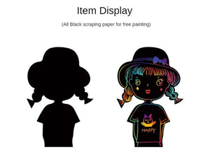 Planet Gates 8Pcs Magic Scratch Drawing Paper DIY Scratch Art Bookmark Kids Drawing Toys Painting Book Creative Card Sticker Educational Toys