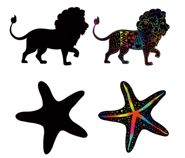 Planet Gates 8Pcs Magic Scratch Drawing Paper DIY Scratch Art Bookmark Kids Drawing Toys Painting Book Creative Card Sticker Educational Toys