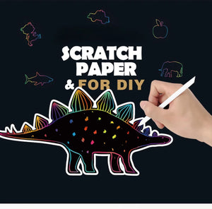 Planet Gates 8Pcs Magic Scratch Drawing Paper DIY Scratch Art Bookmark Kids Drawing Toys Painting Book Creative Card Sticker Educational Toys