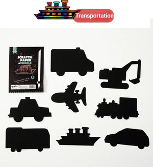 Planet Gates 8Pcs Magic Scratch Drawing Paper DIY Scratch Art Bookmark Kids Drawing Toys Painting Book Creative Card Sticker Educational Toys