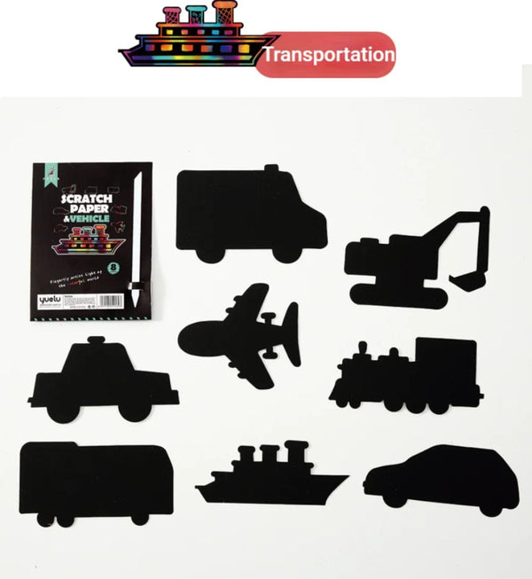 Planet Gates 8Pcs Magic Scratch Drawing Paper DIY Scratch Art Bookmark Kids Drawing Toys Painting Book Creative Card Sticker Educational Toys