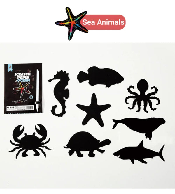 Planet Gates 8Pcs Magic Scratch Drawing Paper DIY Scratch Art Bookmark Kids Drawing Toys Painting Book Creative Card Sticker Educational Toys