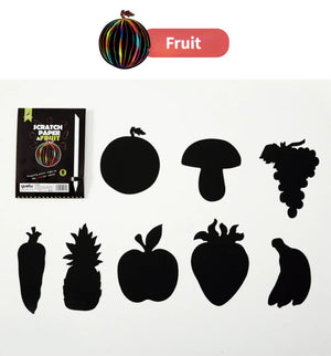 Planet Gates 8Pcs Magic Scratch Drawing Paper DIY Scratch Art Bookmark Kids Drawing Toys Painting Book Creative Card Sticker Educational Toys