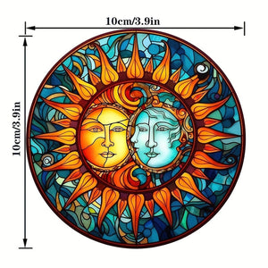 Planet Gates 8pcs/Pack 8pcs, Round Coasters, Painting Colorful Heat Insulation Mat, Washable Placemat, Anti-scalding Non-slip Table Mat, Kitchen Supplies, Room Decor