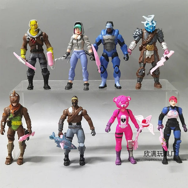 Planet Gates 8PCS SET 10CM Fortnite Figure Anime Game Figure Toy Doll Action Figure Car Desk Decoration Birthday Gift For Children Adults Fans
