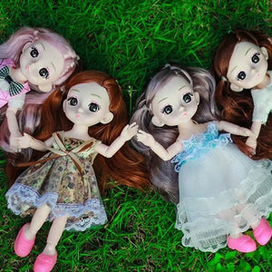 Planet Gates 8pcs set 8pcs/Set BJD Jointed Doll 16cm 13 Ball Joints Fashion Dolls With Full Set Clothes Dress Up Girl Toy Birthday Gift With Box