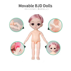Planet Gates 8pcs set 8pcs/Set BJD Jointed Doll 16cm 13 Ball Joints Fashion Dolls With Full Set Clothes Dress Up Girl Toy Birthday Gift With Box