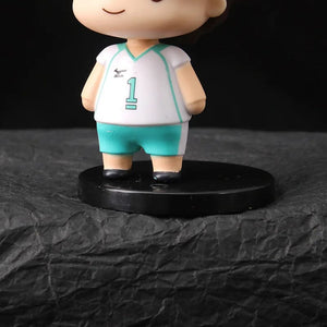 Planet Gates 8pcs/Set Haikyuus Action Figure Toys Q version Kenma Kozume Shoyo Hinata Kotaru Bokuto Yu Nishinoya Volleyball Model Dolls