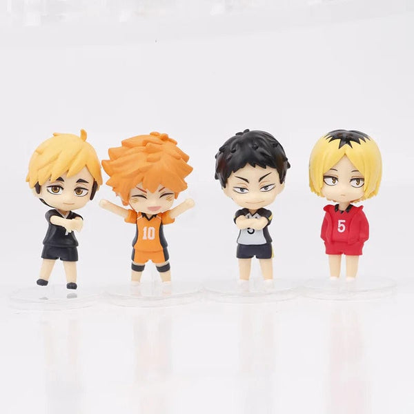 Planet Gates 8pcs/Set Haikyuus Action Figure Toys Q version Kenma Kozume Shoyo Hinata Kotaru Bokuto Yu Nishinoya Volleyball Model Dolls