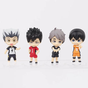 Planet Gates 8pcs/Set Haikyuus Action Figure Toys Q version Kenma Kozume Shoyo Hinata Kotaru Bokuto Yu Nishinoya Volleyball Model Dolls