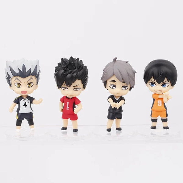 Planet Gates 8pcs/Set Haikyuus Action Figure Toys Q version Kenma Kozume Shoyo Hinata Kotaru Bokuto Yu Nishinoya Volleyball Model Dolls